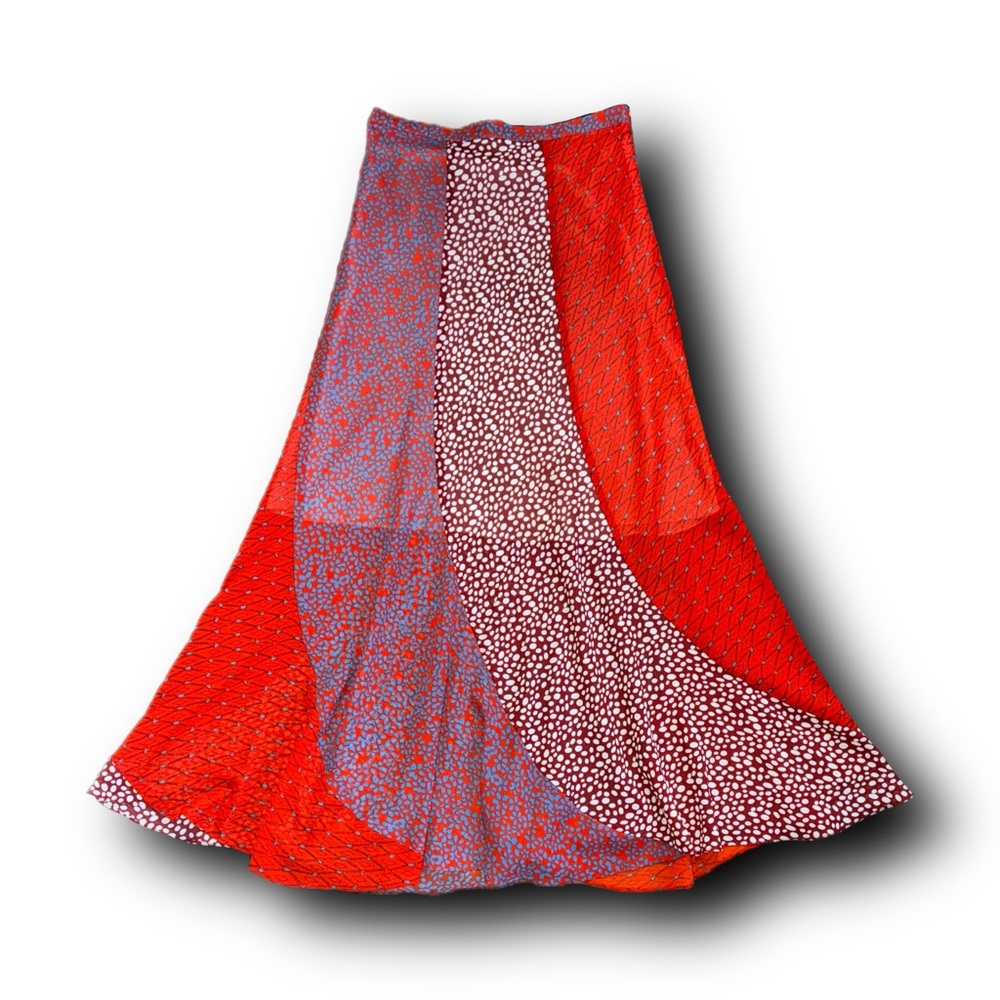 Chelsea & Violet Red and Purple Maxi Skirt
